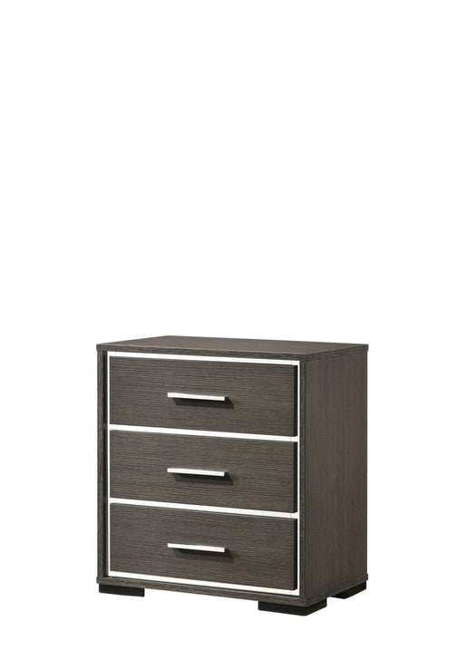 Escher Gray Oak Nightstand w/USB Dock image