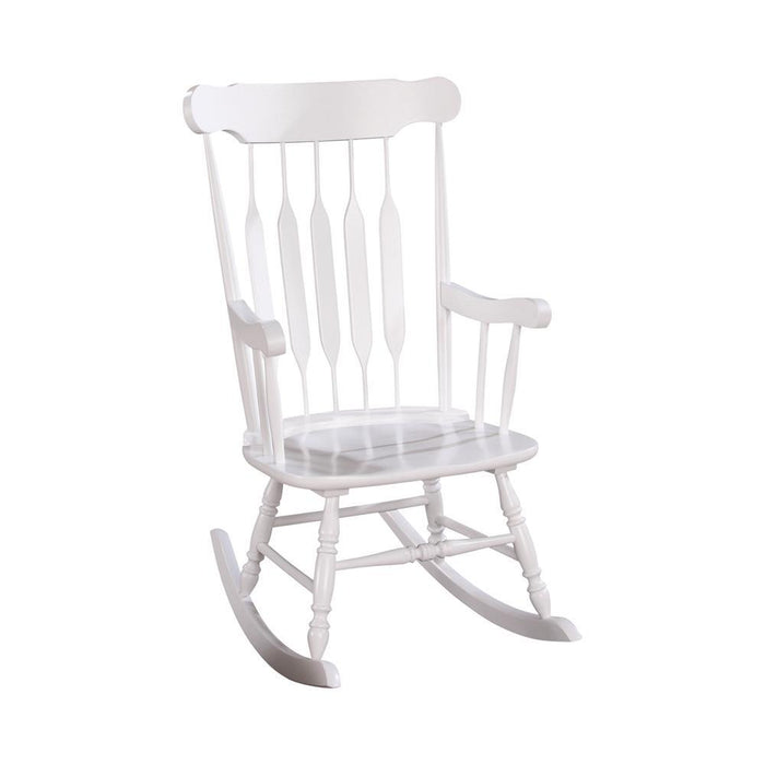 Traditional White Rocking Chair - Eclectic 79 Furniture Store