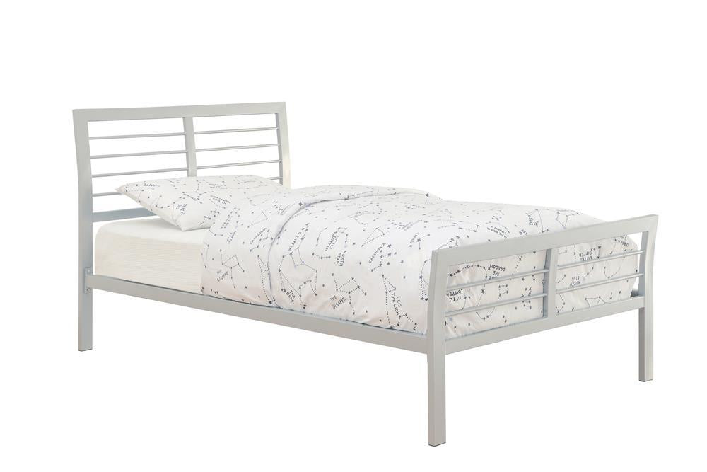 Cooper Contemporary Silver Metal Full Bed - Eclectic 79 Furniture Store