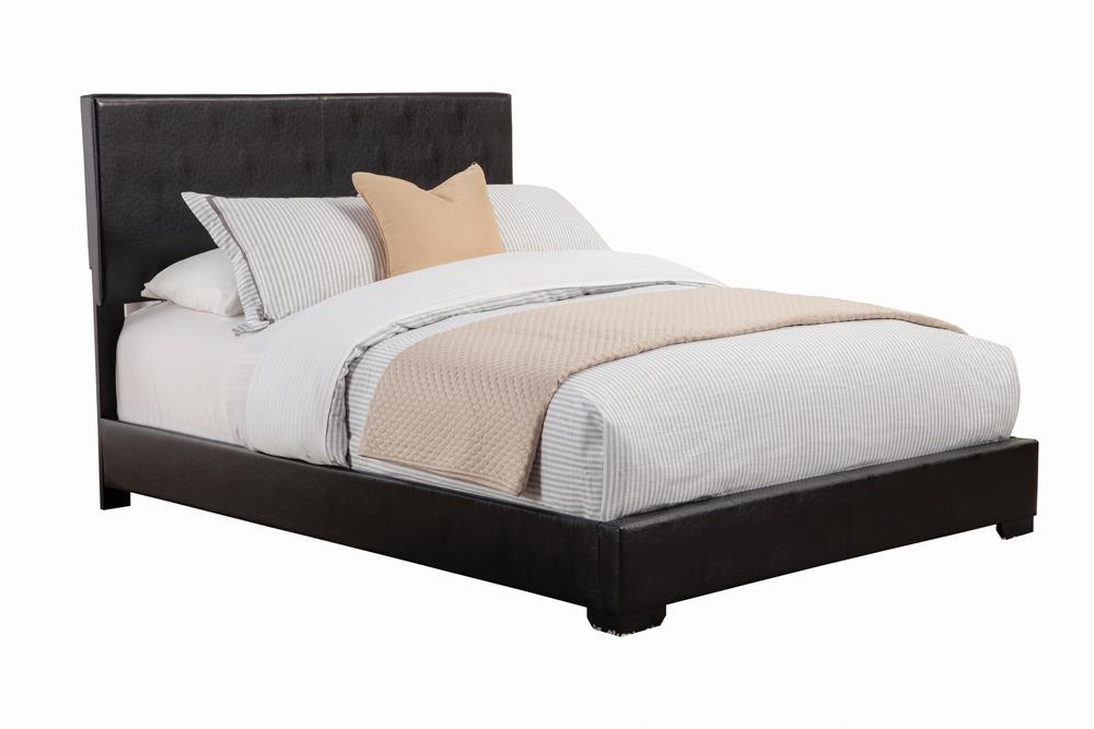 Conner Casual Black Upholstered California King Bed - Eclectic 79 Furniture Store