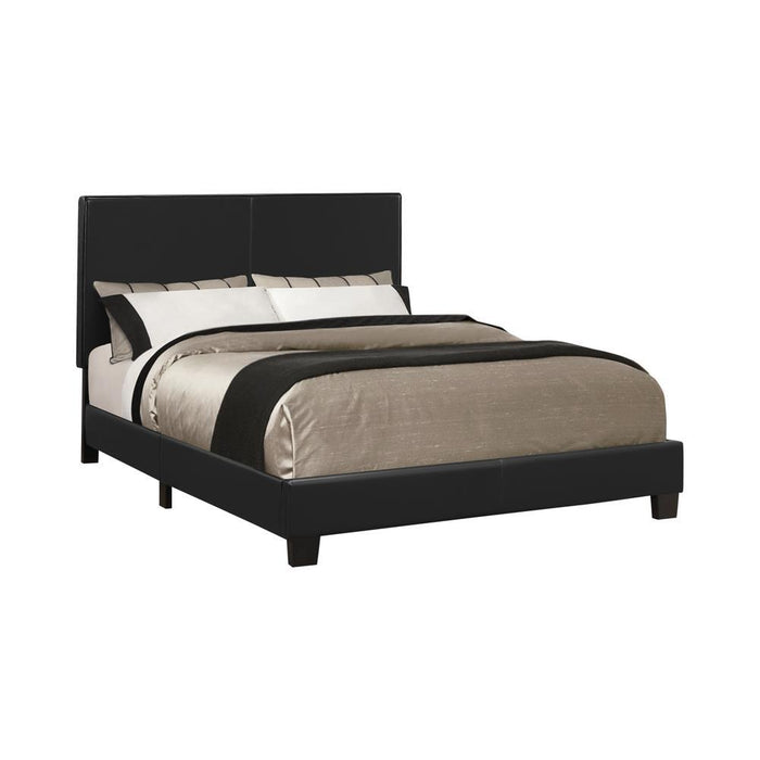 Mauve Upholstered Platform Black Full Bed - Eclectic 79 Furniture Store