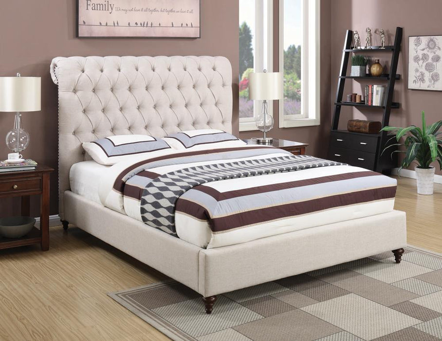 Devon Transitional Beige Full Bed - Eclectic 79 Furniture Store