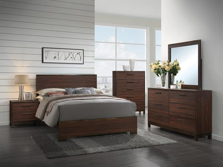 Edmonton Transitional Rustic Tobacco California King Bed - Eclectic 79 Furniture Store