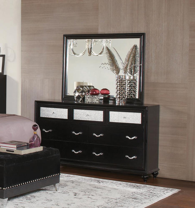 Barzini Black Dresser Mirror - Eclectic 79 Furniture Store