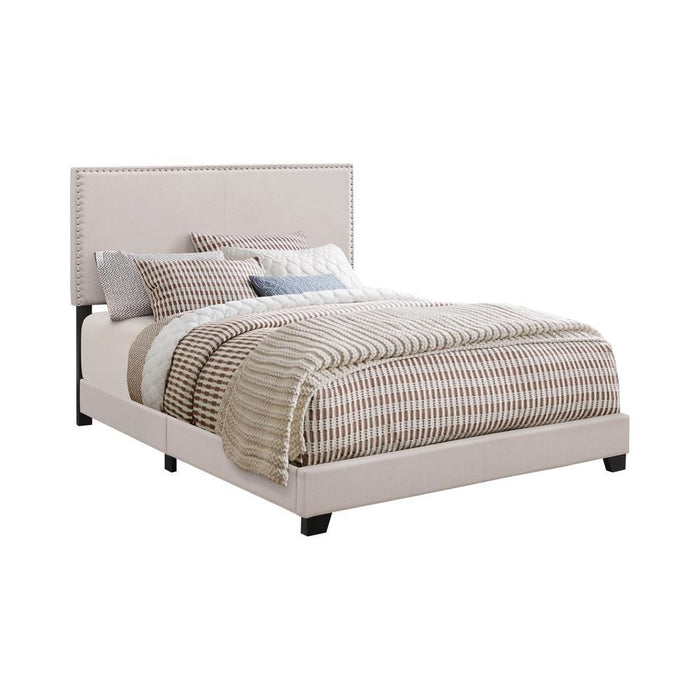 Boyd Upholstered Ivory King Bed - Eclectic 79 Furniture Store