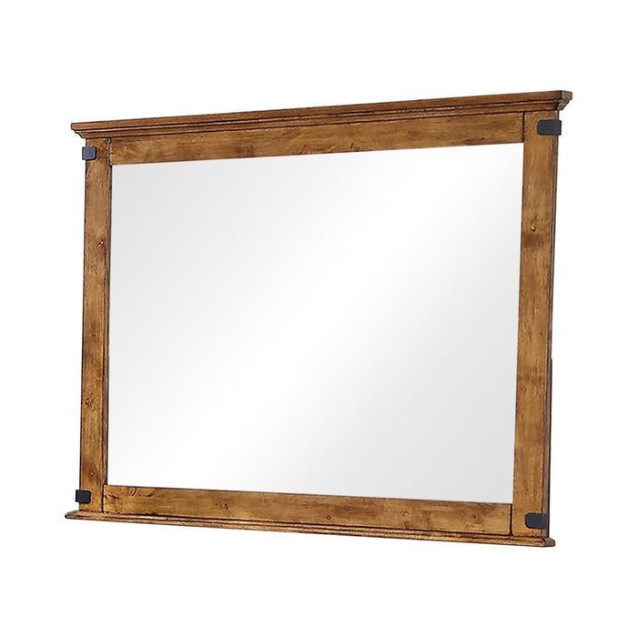 Brenner Rustic Honey Mirror - Eclectic 79 Furniture Store