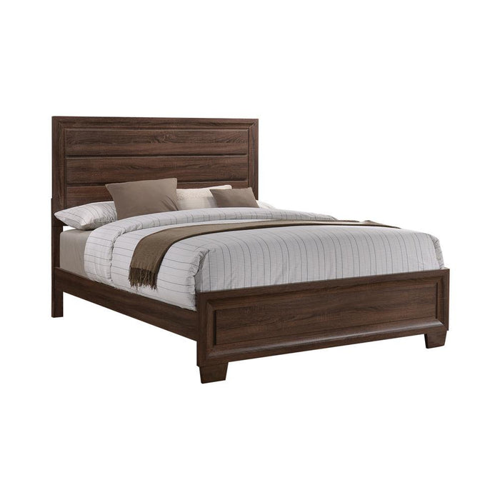 Brandon Transitional Medium Brown Queen Bed - Eclectic 79 Furniture Store