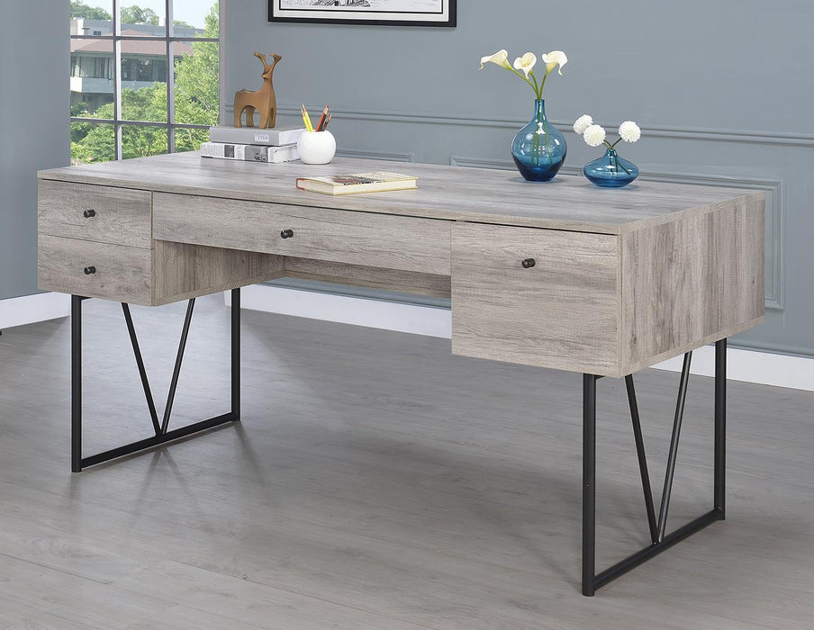 Industrial Grey Driftwood Writing Desk - Eclectic 79 Furniture Store