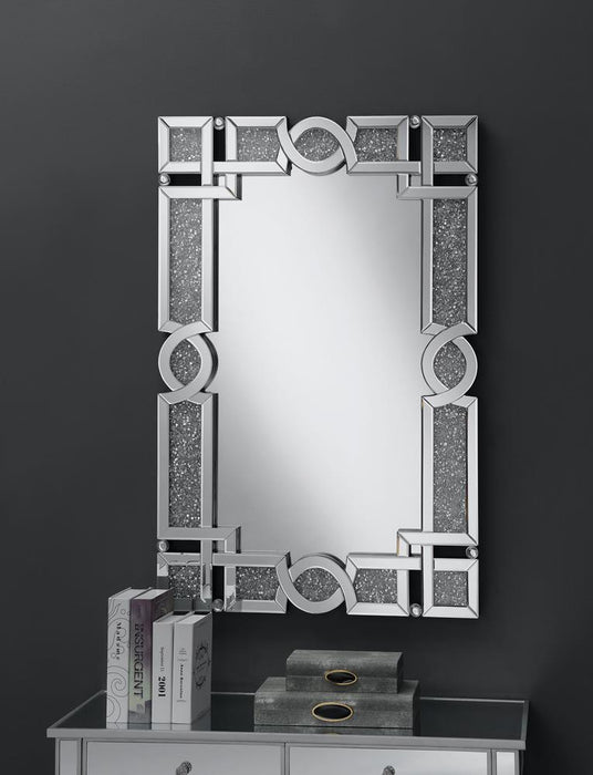 Ornate Silver Wall Mirror - Eclectic 79 Furniture Store