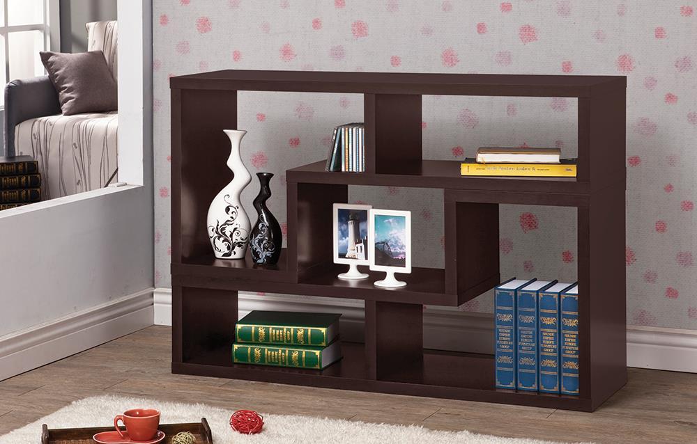 G800329 Contemporary Cappuccino Bookcase - Eclectic 79 Furniture Store