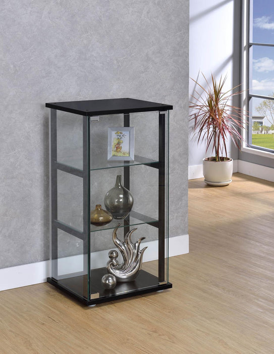 G950179 Contemporary Black and Glass Curio Cabinet - Eclectic 79 Furniture Store