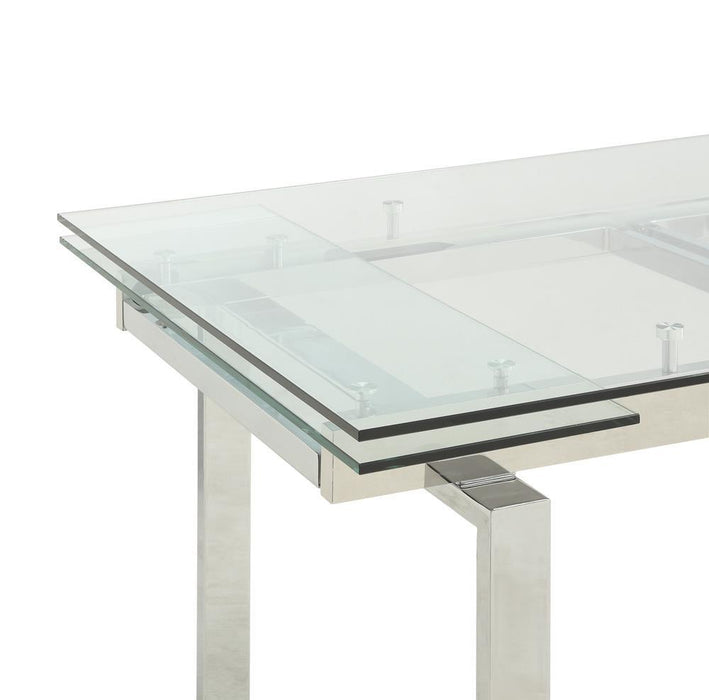 G106281 Contemporary Wexford Chrome Dining Table - Eclectic 79 Furniture Store