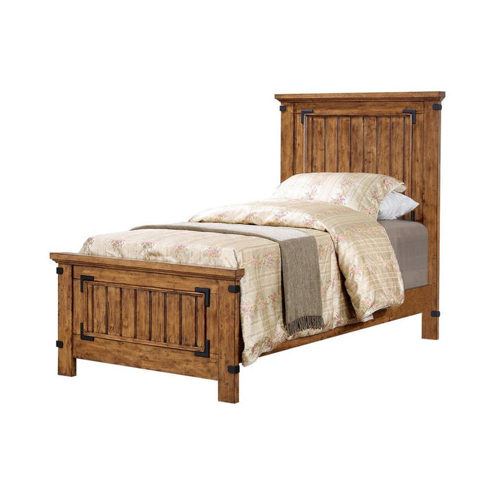 Brenner Rustic Honey Twin Bed - Eclectic 79 Furniture Store