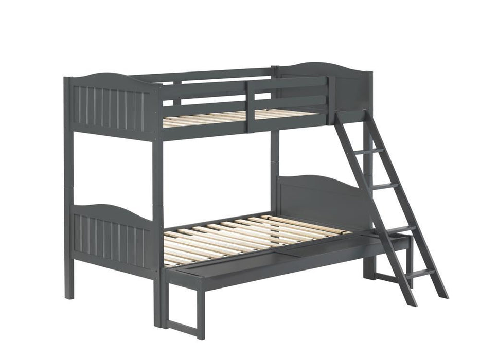 405054GRY TWIN/FULL BUNK BED - Eclectic 79 Furniture Store