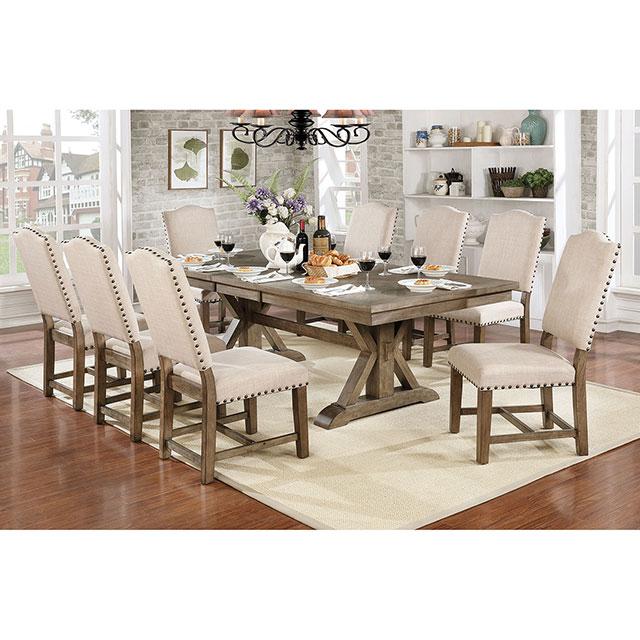 Julia Light Oak/Ivory Side Chair (2/CTN)