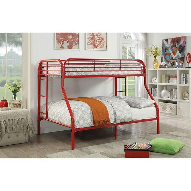 Opal Red Twin/Full Bunk Bed