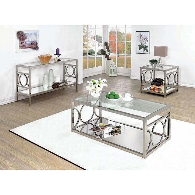 RYLEE Chrome Coffee Table, Chrome