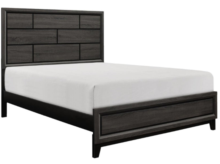 Davi Queen Panel Bed in Gray 1645-1*