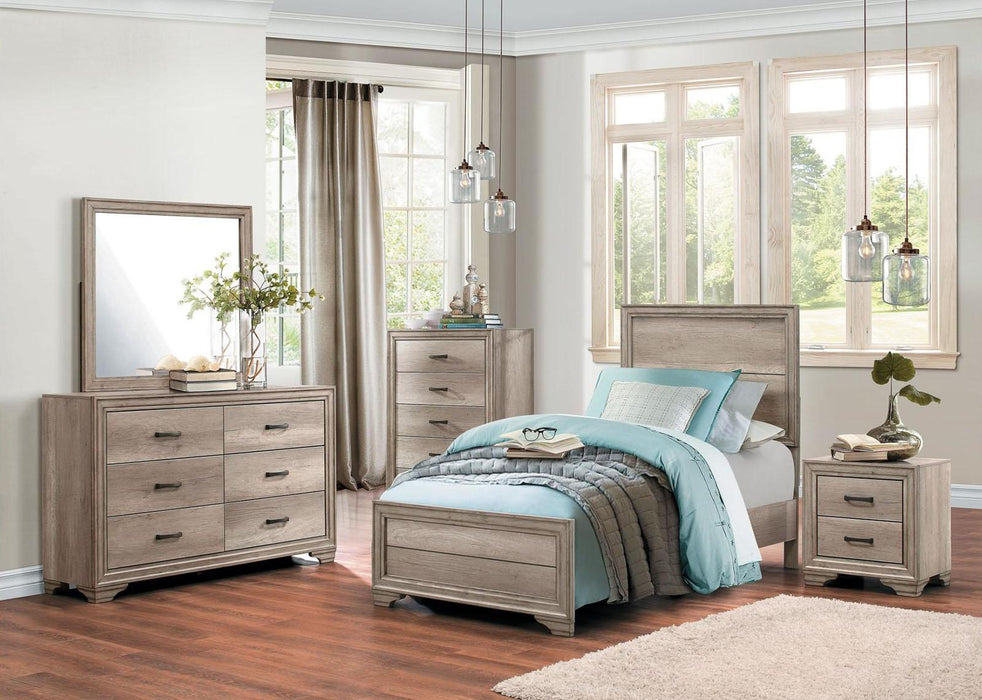 Lonan Twin Panel Bed in Natural 1955T-1*