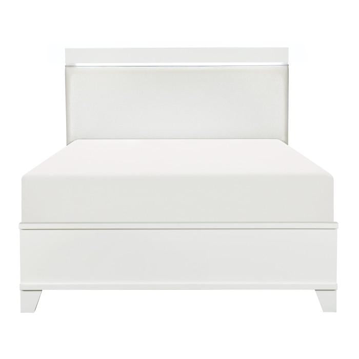 Kerren Queen Platform Bed in White 1678W-1* image