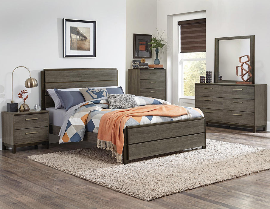 Vestavia Queen Panel Bed in Gray 1936-1