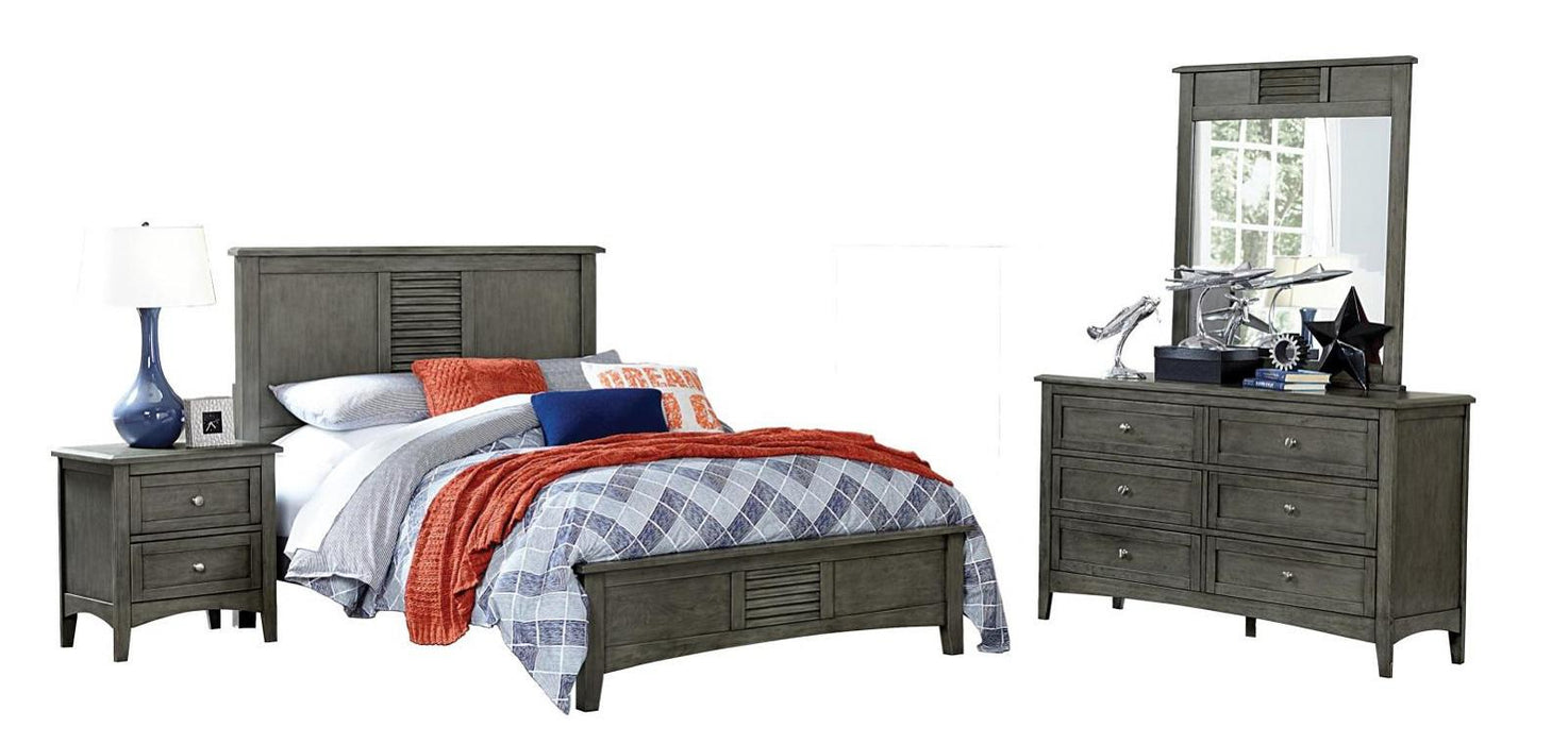 Garcia Twin Panel Bed in Gray