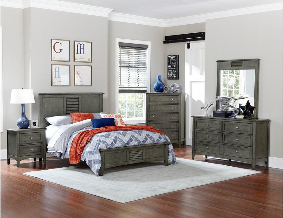 Garcia Full Panel Bed in Gray