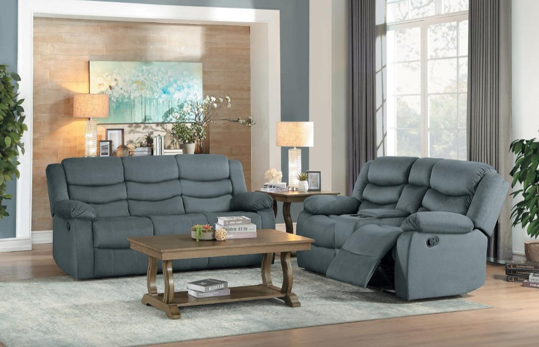 Discus Double Reclining Sofa in Gray 9526GY-3