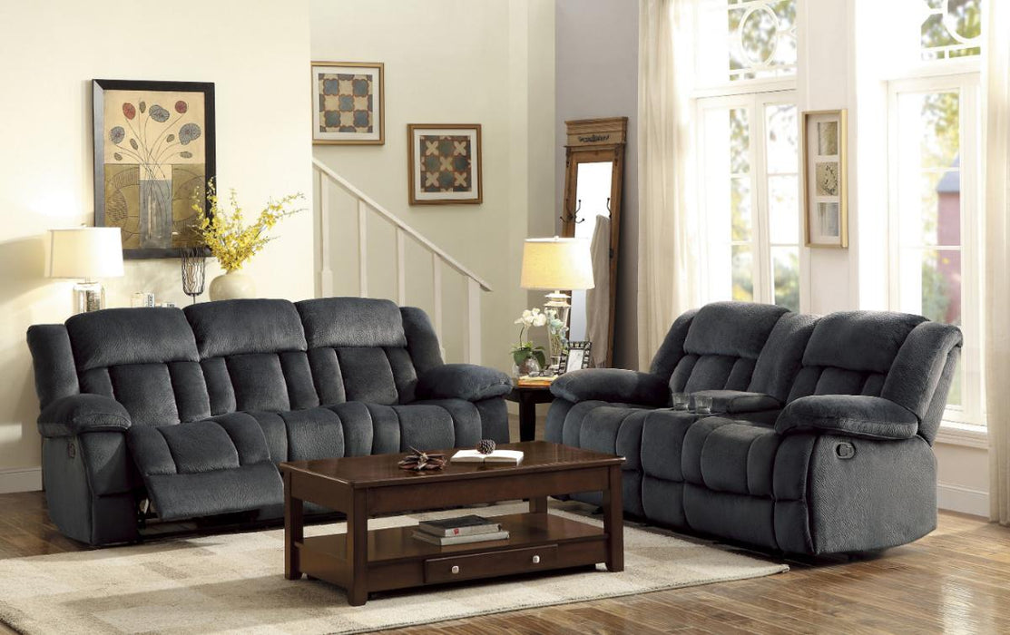 Laurelton Double Reclining Sofa in Charcoal 9636CC-3