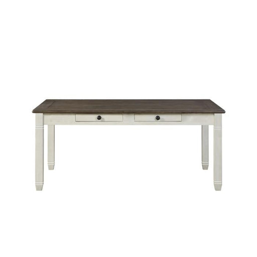 Granby Dining Table in White & Brown 5627NW-72 image