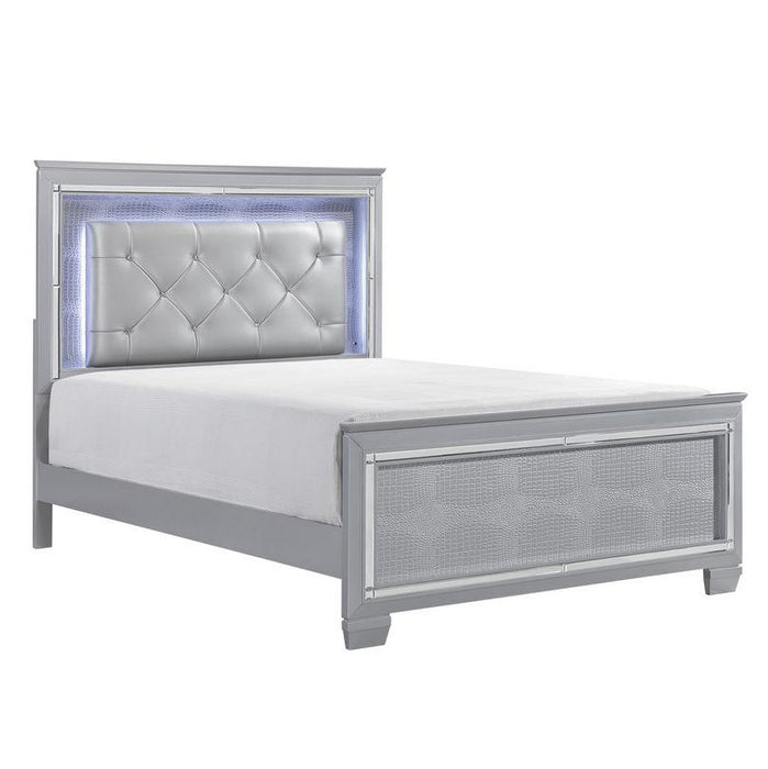 Allura Full Panel Bed in Silver 1916F-1*