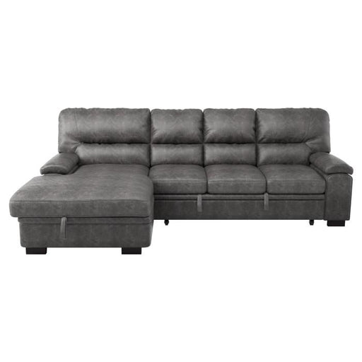 Michigan Sectional with Pull Out Bed and Left Chaise in Dark Gray image