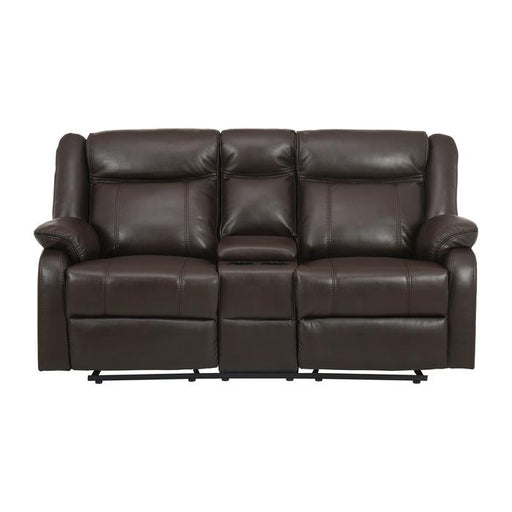 Jude Double Glider Recliner Loveseat in Brown 8201BRW-2 image