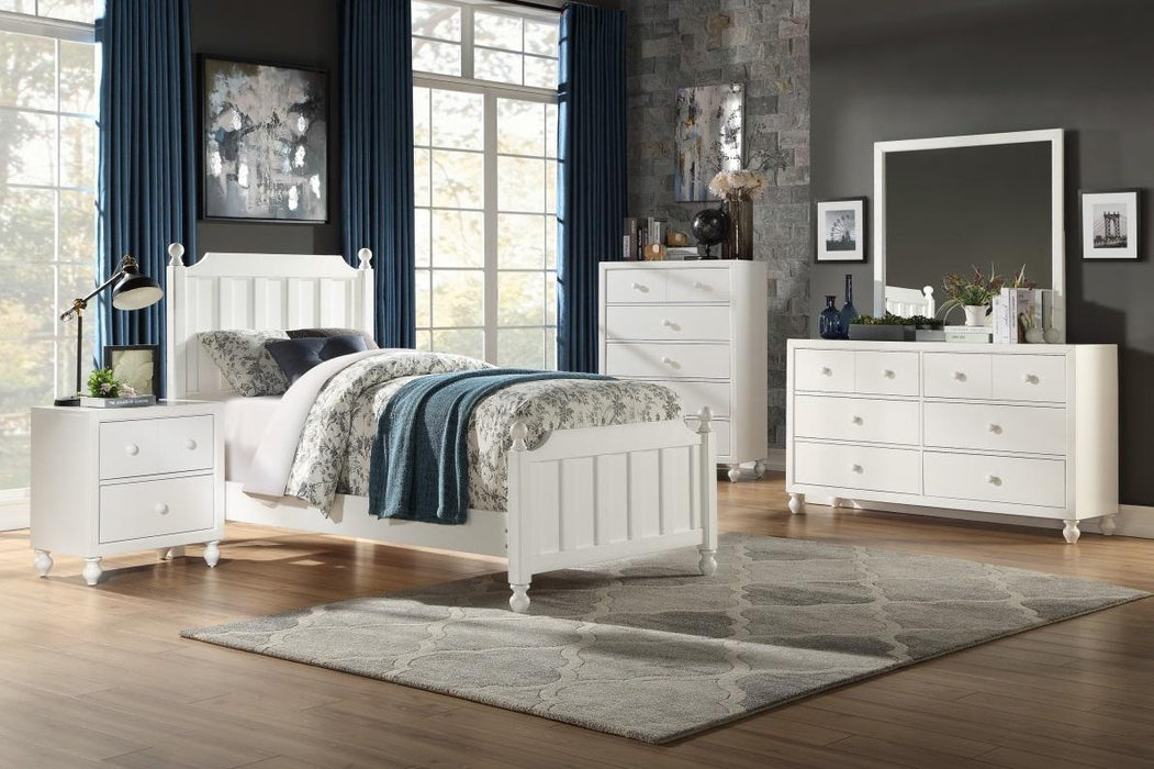 Wellsummer 2 Drawer Nightstand in White 1803W-4